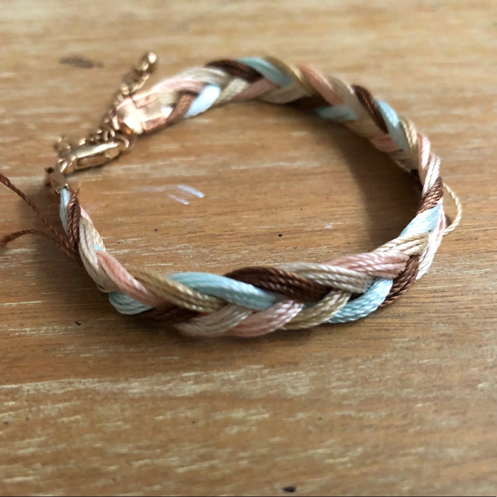 Yarn braided bracelet
